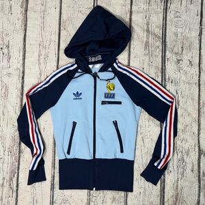 Adidas Women’s 1982 France Retro Football Soccer Track Jacket Hoodie